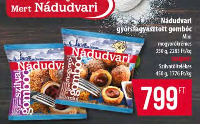 Nádudvari gyorsfagyasztott gombóc