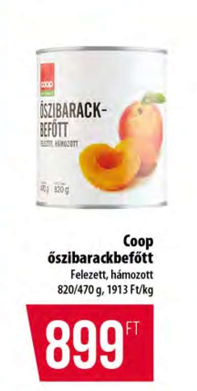 Coop őszibarackbefőtt