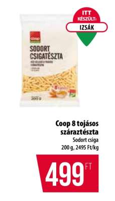 Coop 8 tojásos száraztészta