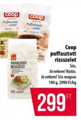 Coop puffasztott rizsszelet