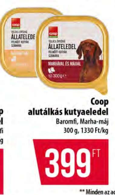 Coop alutálkás kutyaeledel