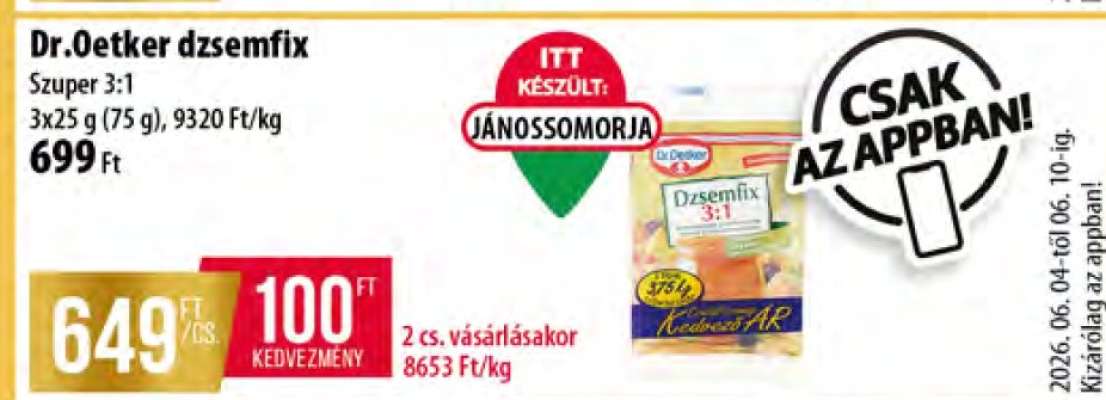 Dr. Oetker dzsemfix
