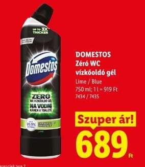 Domestos Zéró WC Vízkoóldó Gél