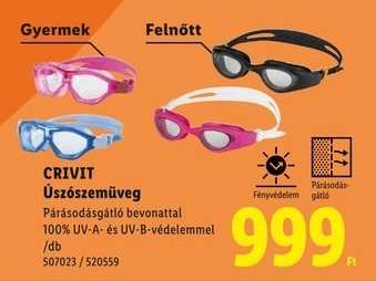 CRIVIT Úszószemüveg