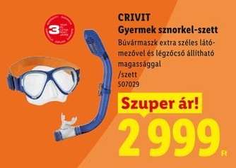 CRIVIT Gyermek sznorkel-szett
