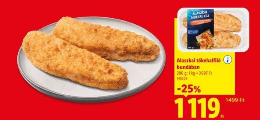 Alaszkai tőkehalfilé bundában