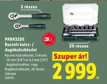 PARKSIDE Racsniskulcs-/dugókulcskészlet