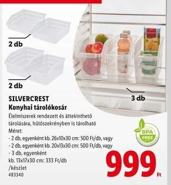 SILVERCREST Konyhai tárolókosár