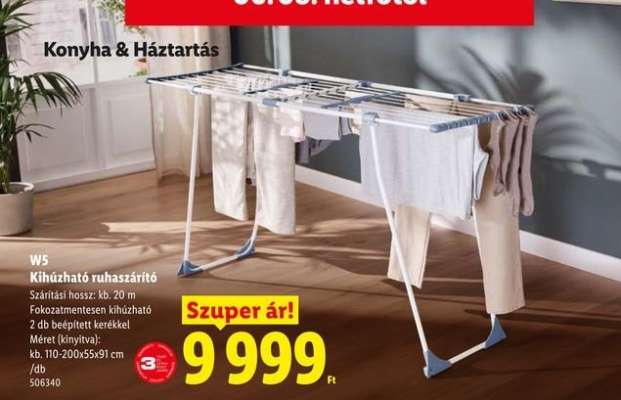 W5 Kihúzható ruhaszárító