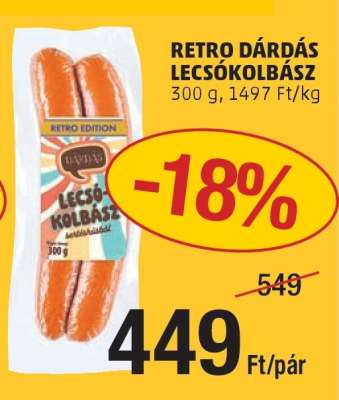RETRO DÁRDÁS LECSÓKOLBÁSZ