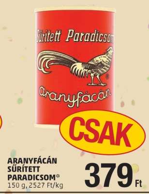 Aranyfácán Sűrített Paradicsom