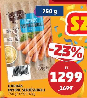 DÁRDÁS ÍNYENC SERTÉSVIRSLI