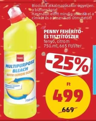 PENNY Fehérítő- és tisztítószer