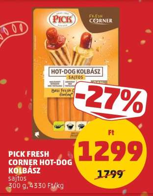 PICK Fresh Corner Hot-Dog Kolbász