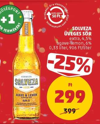 Solveza Üveges Sör