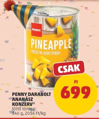 PENNY Darabolt Ananász Konzerv