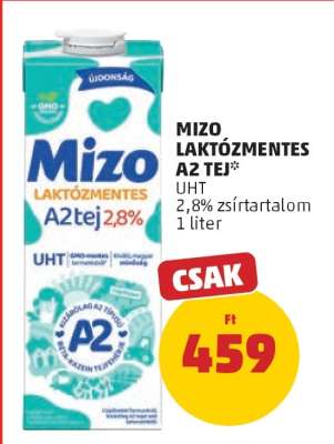 Mizo Laktózmentes A2 tej