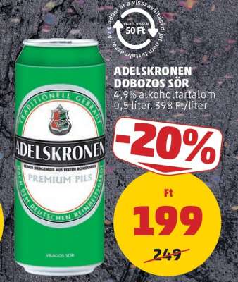 Adelskronen Dobozos Sör