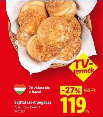 Sajttal szórt pogácsa