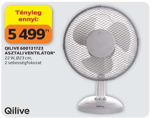 QILIVE 600131723 ASZTALI VENTILÁTOR