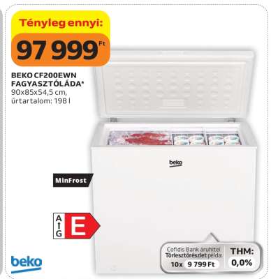 BEKO CF200EWN FAGYASZTÓLÁDA