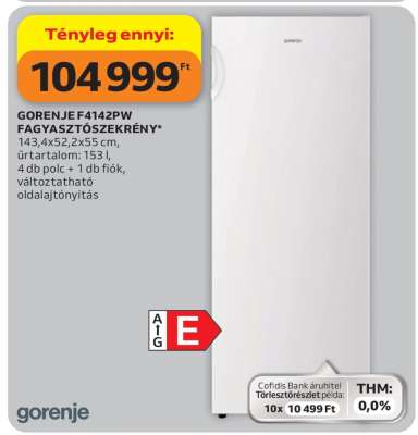 GORENJE F4142PW FAGYASZTÓSZEKRÉNY