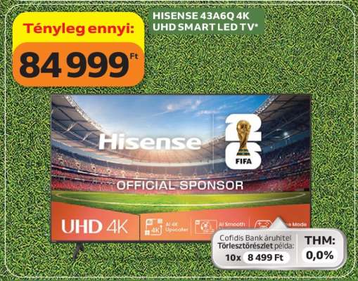 HISENSE 43A6GQ 4K UHD SMART LED TV