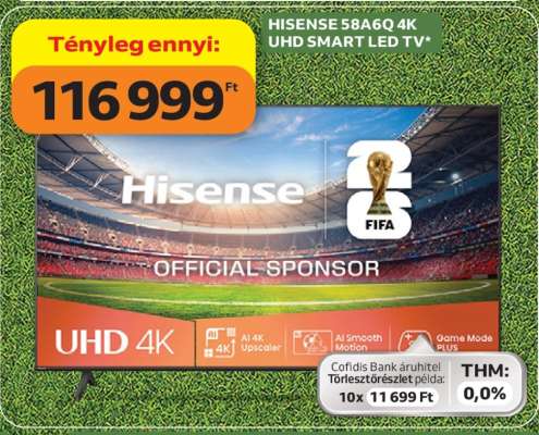 HISENSE 58A6G 4K UHD SMART LED TV