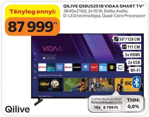 QILIVE Q50US251B VIDAA SMART TV