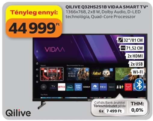 QILIVE Q32HS251B VIDAA SMART TV