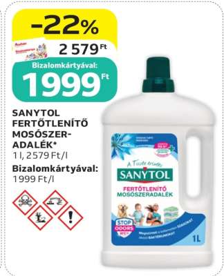 Sanytol Fertőtlenítő Mosószeradalék