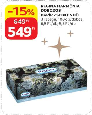 REGINA HARMÓNIA DOBOZOS PAPÍR ZSEBKENDŐ