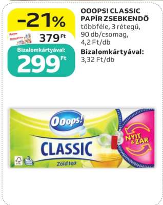 Ooops! Classic papír zsebkendő