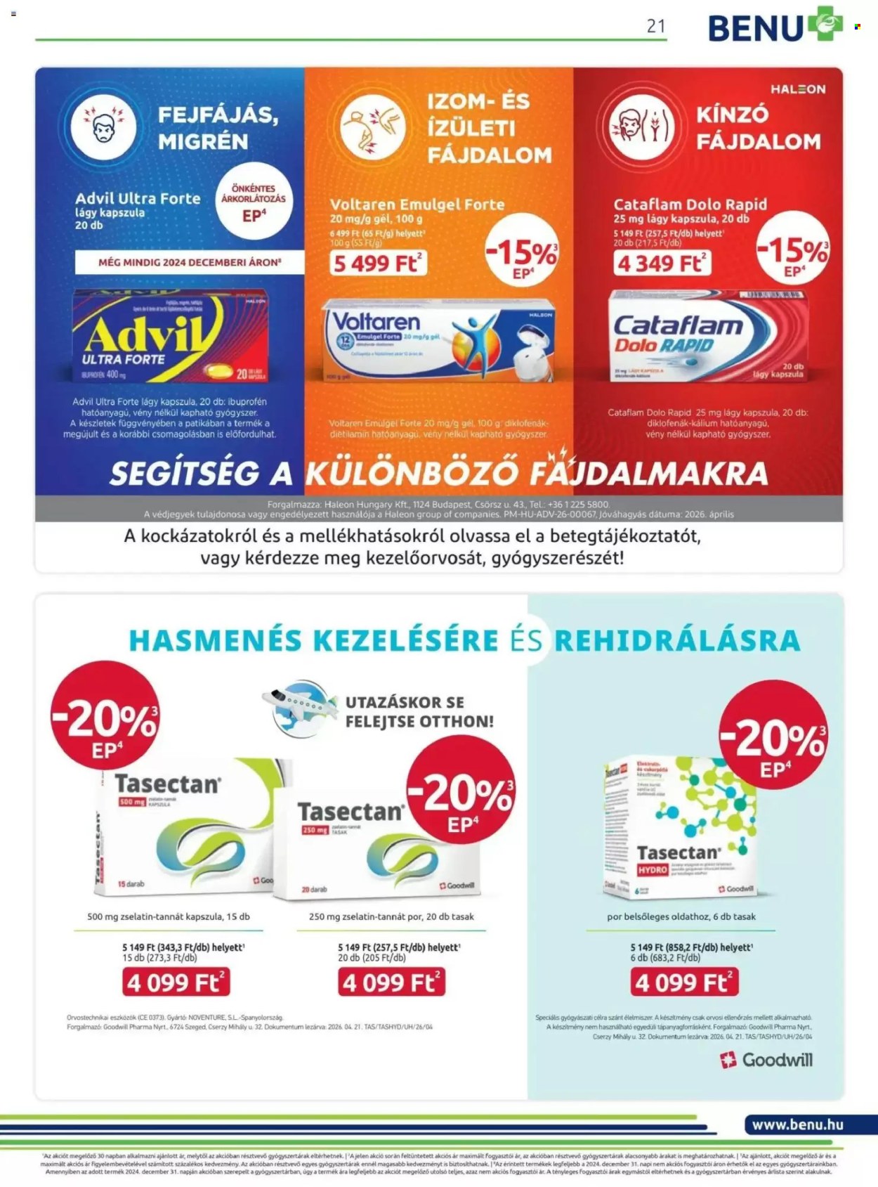 BENU Gyógyszertár akciós újságok - 2026.06.01 - 2026.06.30. Oldal 21