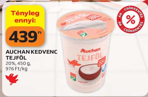 Auchan Kedvenc Tejföl