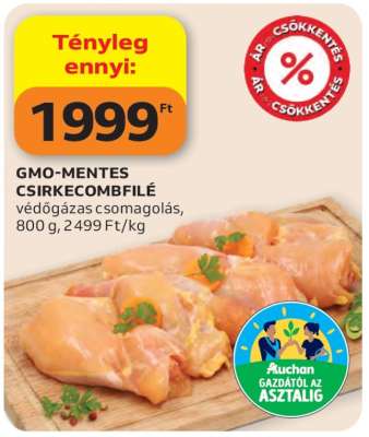 GMO-mentes csirkecombfilé