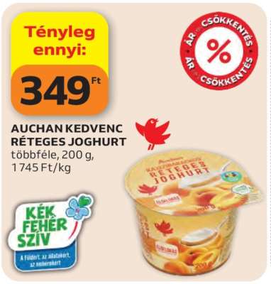 AUCHAN KEDVENC RÉTEGES JOGHURT