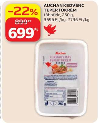 AUCHAN KEDVENC TEPERTŐKRÉM