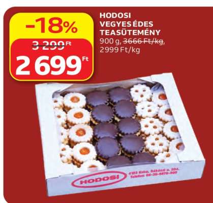 Hodosi Vegyes Édes Teasütemény