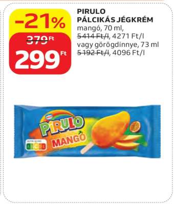 PIRULO PÁLCIKÁS JÉGKRÉM