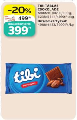 TIBI Táblás csokoládé