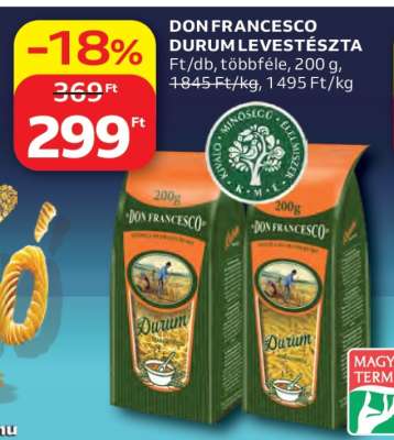 DON FRANCESCO DURUM LEVESTÉSZTA