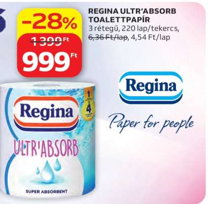 REGINA ULTR’ABSORB TOALETTPAPÍR