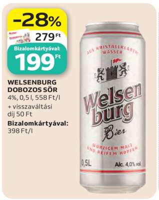 Welsenburg Dobozos Sör