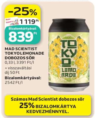 Mad Scientist Tokyo Lemonade Dobozos Sör