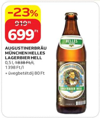 AUGUSTINERBRÄU MÜNCHEN HELLES LAGERBIER HELL