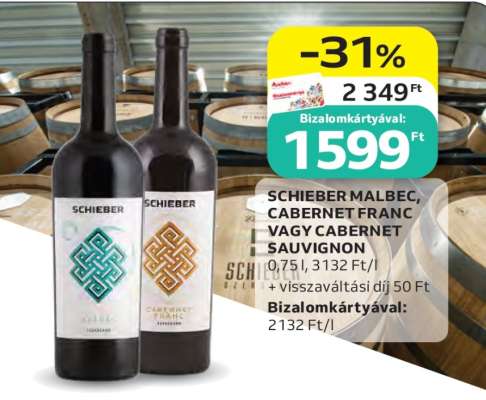 SCHIEBER MALBEC, CABERNET FRANC VAGY CABERNET SAUVIGNON