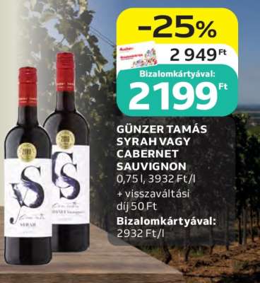 Günzer Tamás Syrah vagy Cabernet Sauvignon
