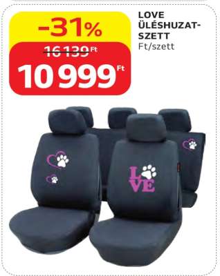 LOVE ÜLÉSHUZAT-SZETT