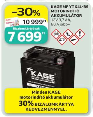 KAGE MF YTX4L-BS MOTORINDÍTÓ AKKUMULÁTOR